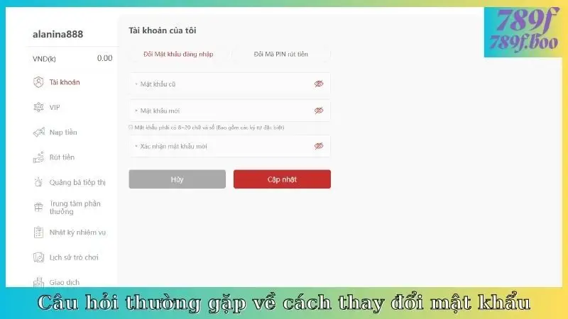 Câu hỏi thường gặp về cách thay đổi mật khẩu